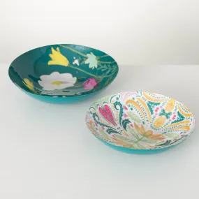 4"H Sullivans Floral Colorful Serving Bowls Set of 2, Multicolored