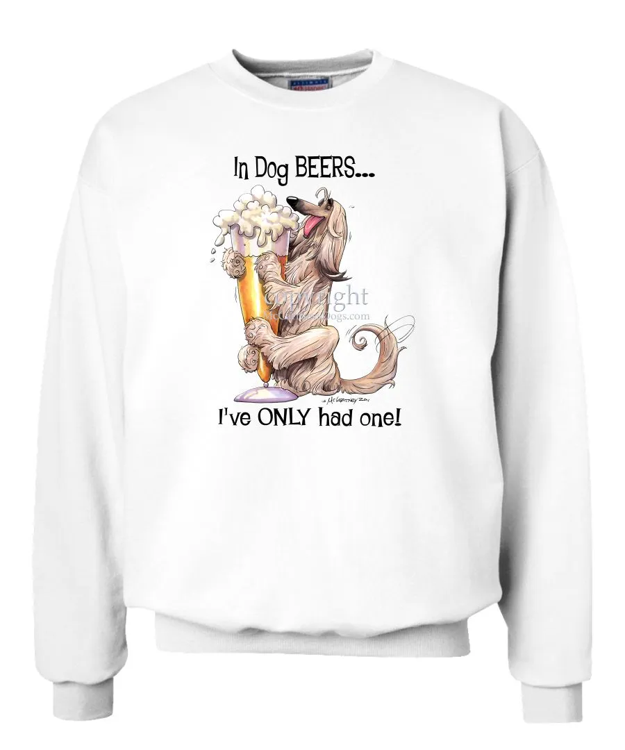 Afghan Hound - Dog Beers - Sweatshirt