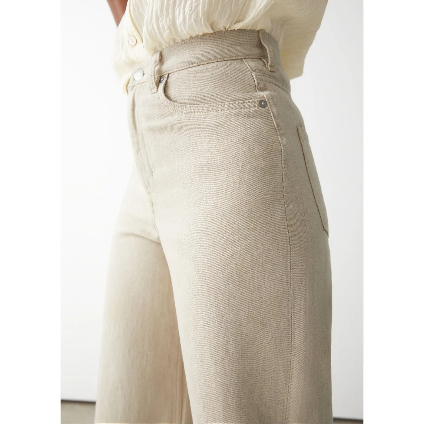 & Dear Cut Organic Cotton Wide Leg Jeans