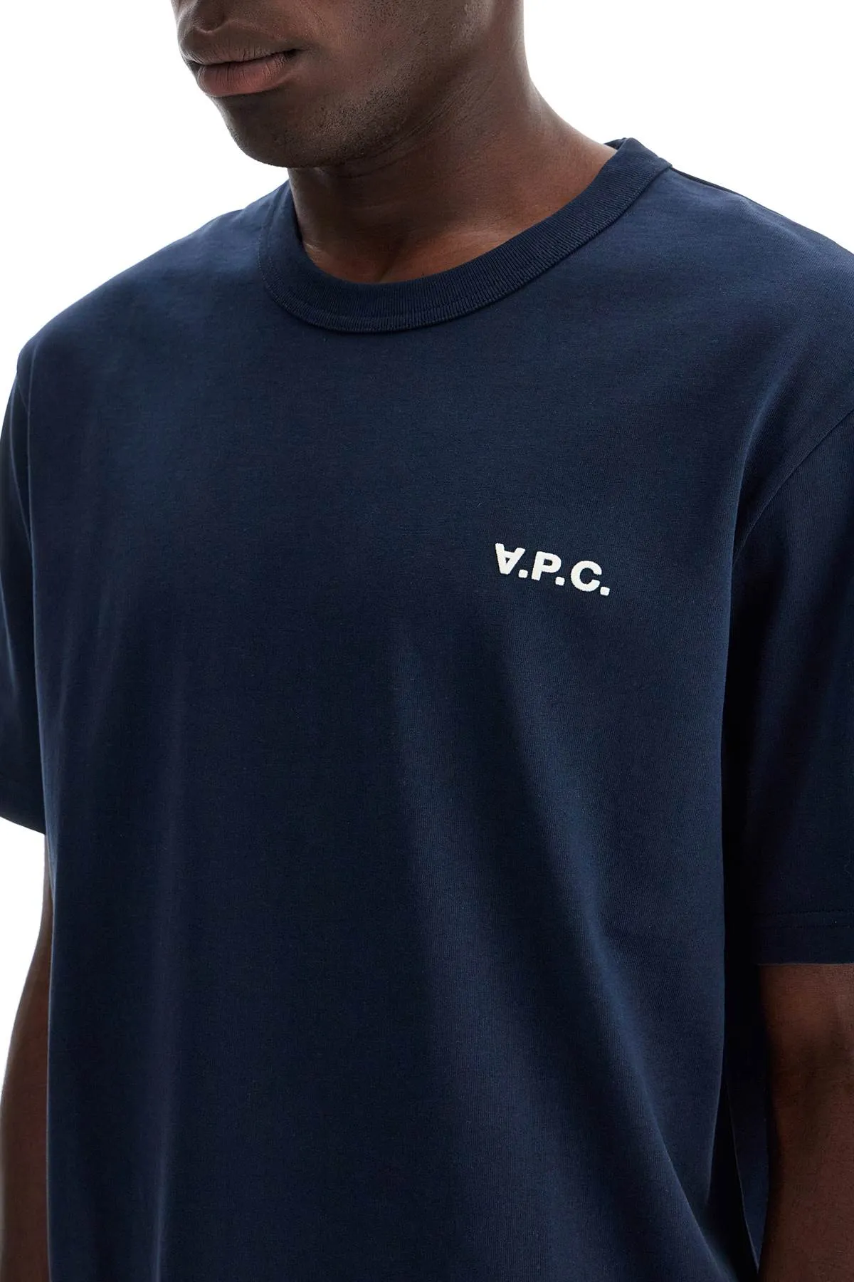 A.p.c. flocked logo t-shirt with