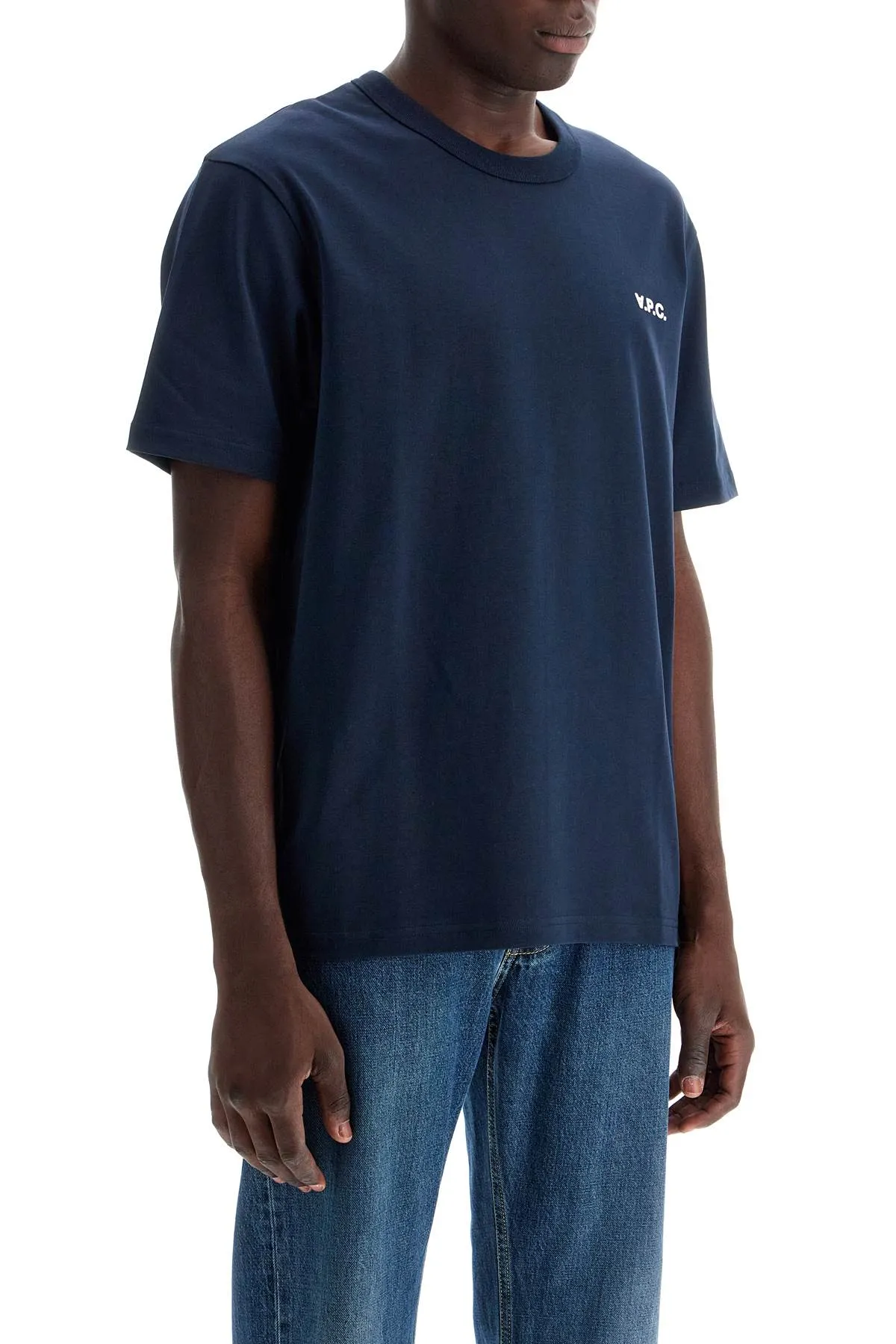 A.p.c. flocked logo t-shirt with