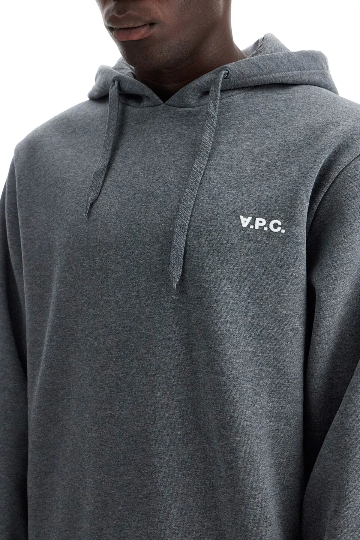 A.p.c. hooded sweatshirt with flocked