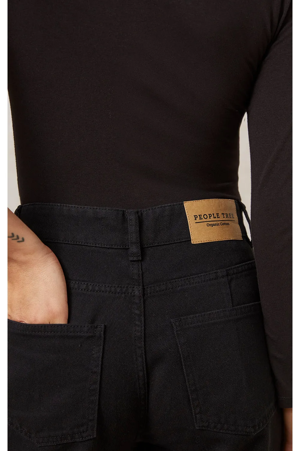 Ariel Twill Trousers in Black