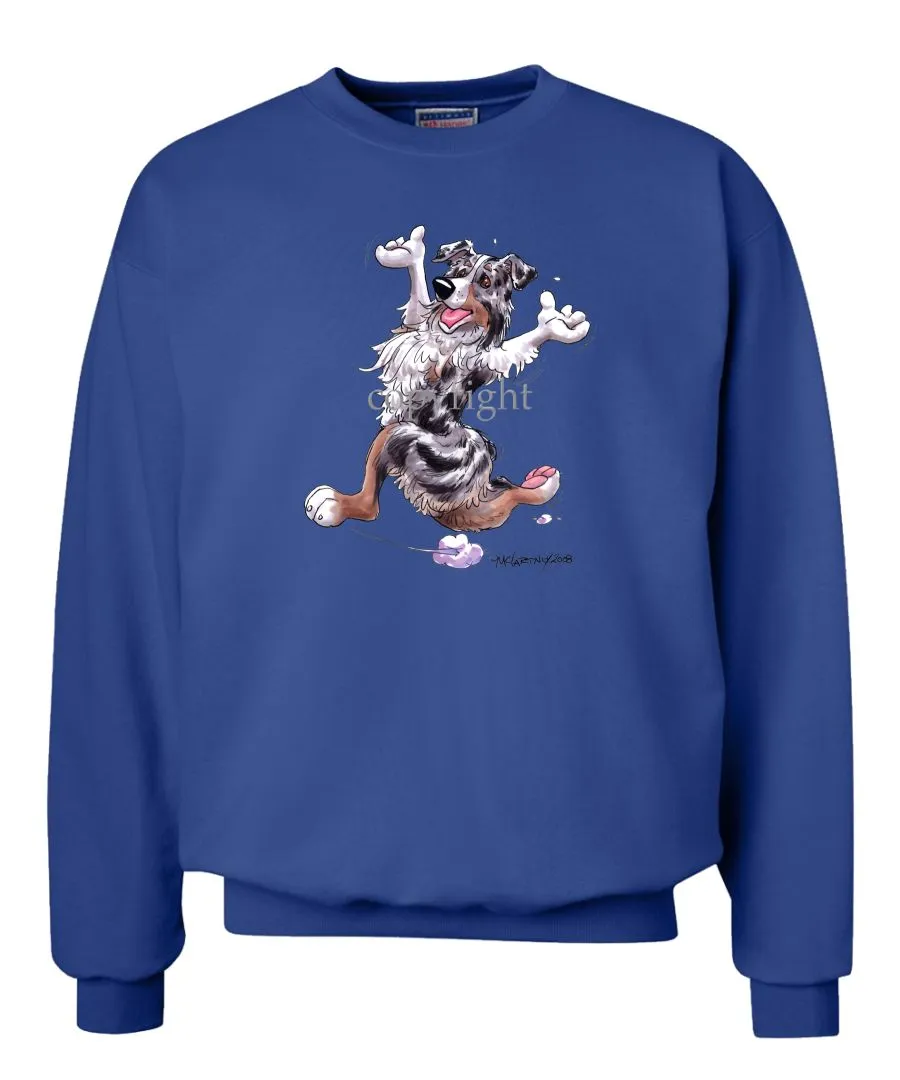 Australian Shepherd  Blue Merle - Happy Dog - Sweatshirt