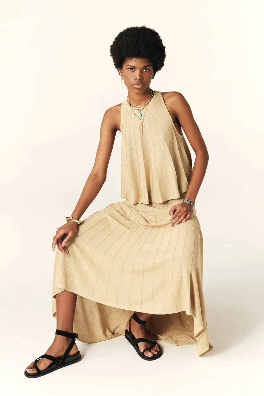 Bash Paris Brycey Skirt in Gold