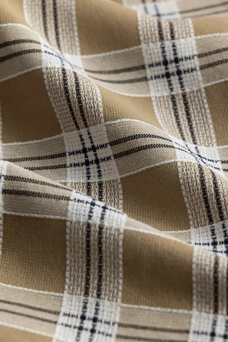 Bjarke Light Brown Checks Shirts