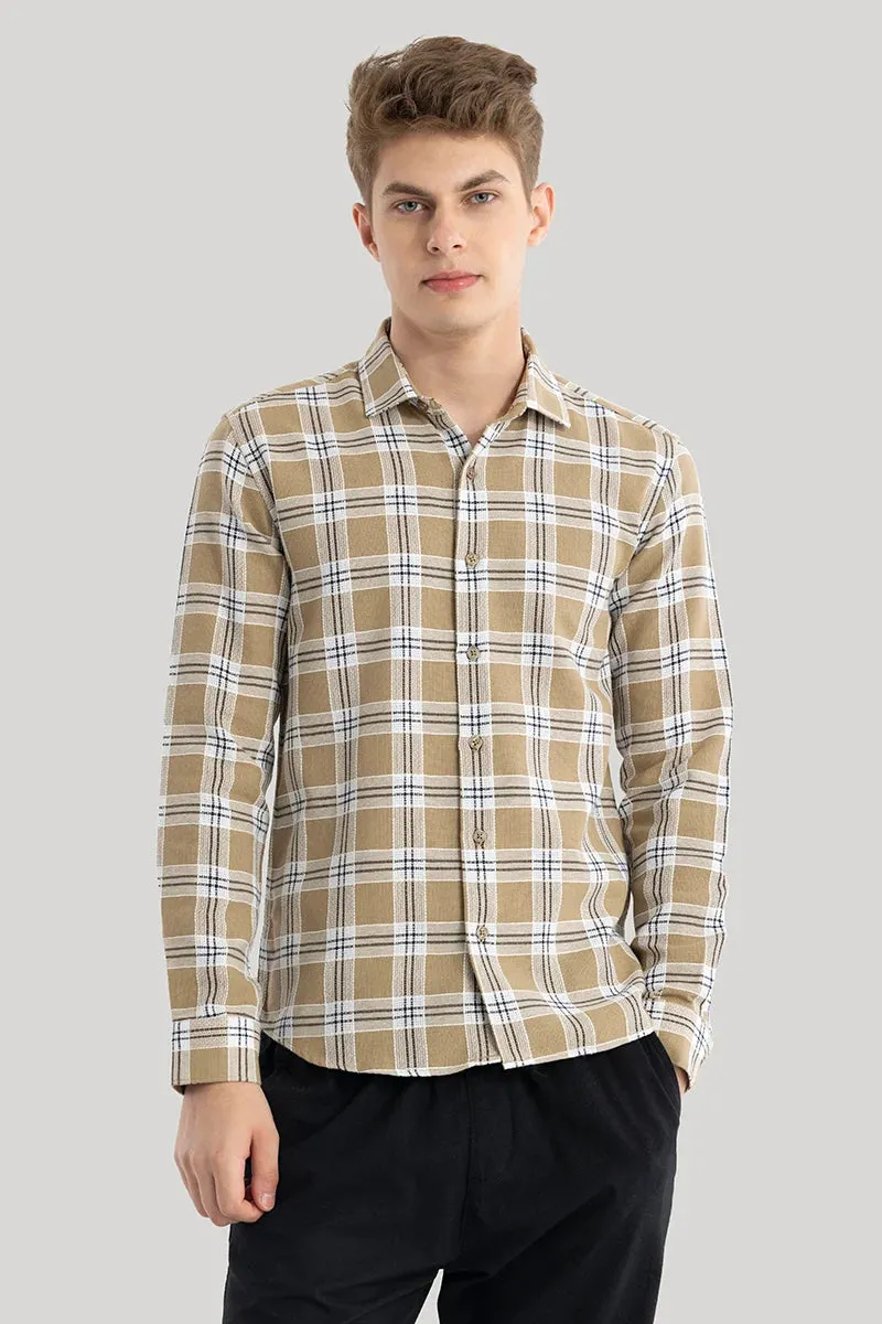 Bjarke Light Brown Checks Shirts