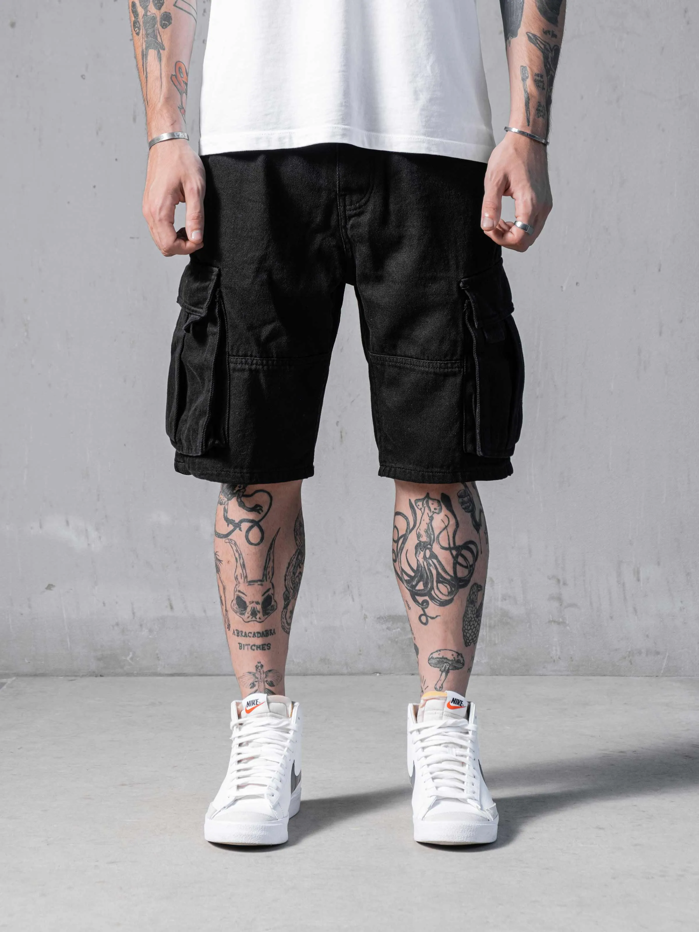 Black Cargo Shorts  II