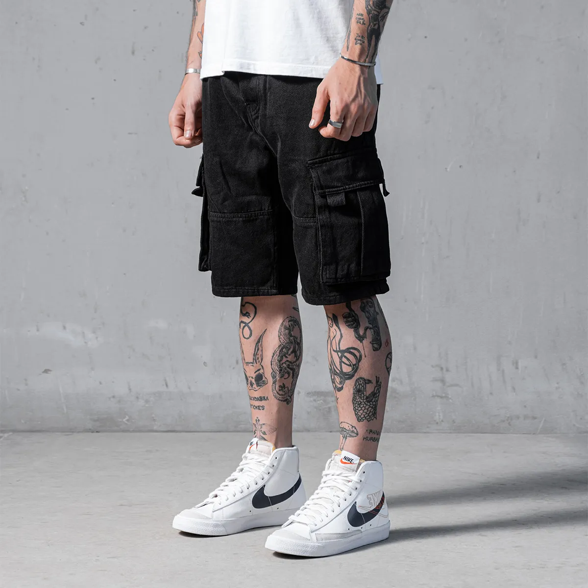 Black Cargo Shorts  II