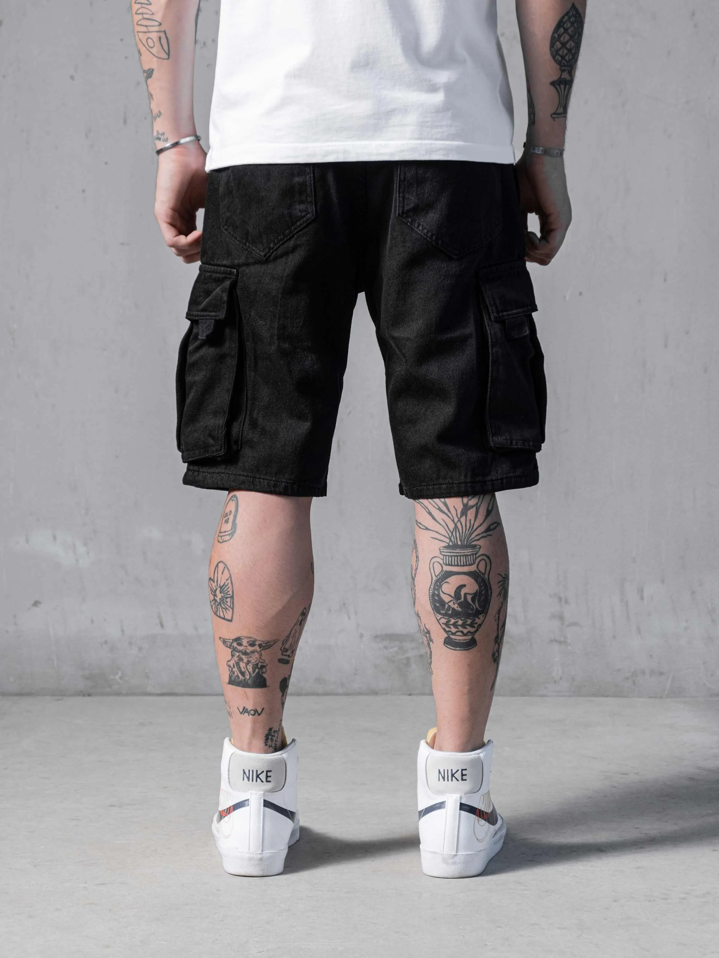 Black Cargo Shorts  II