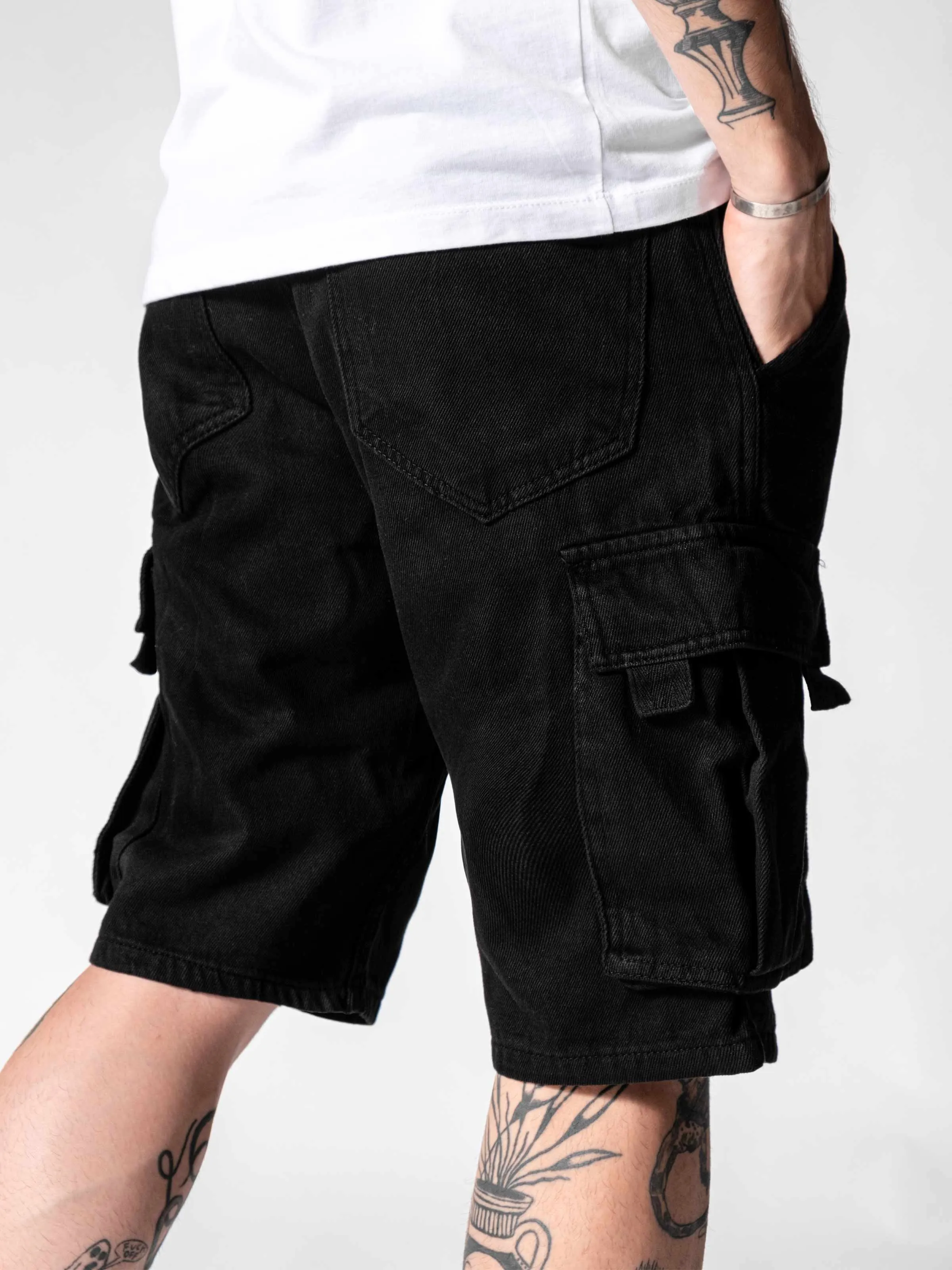 Black Cargo Shorts  II