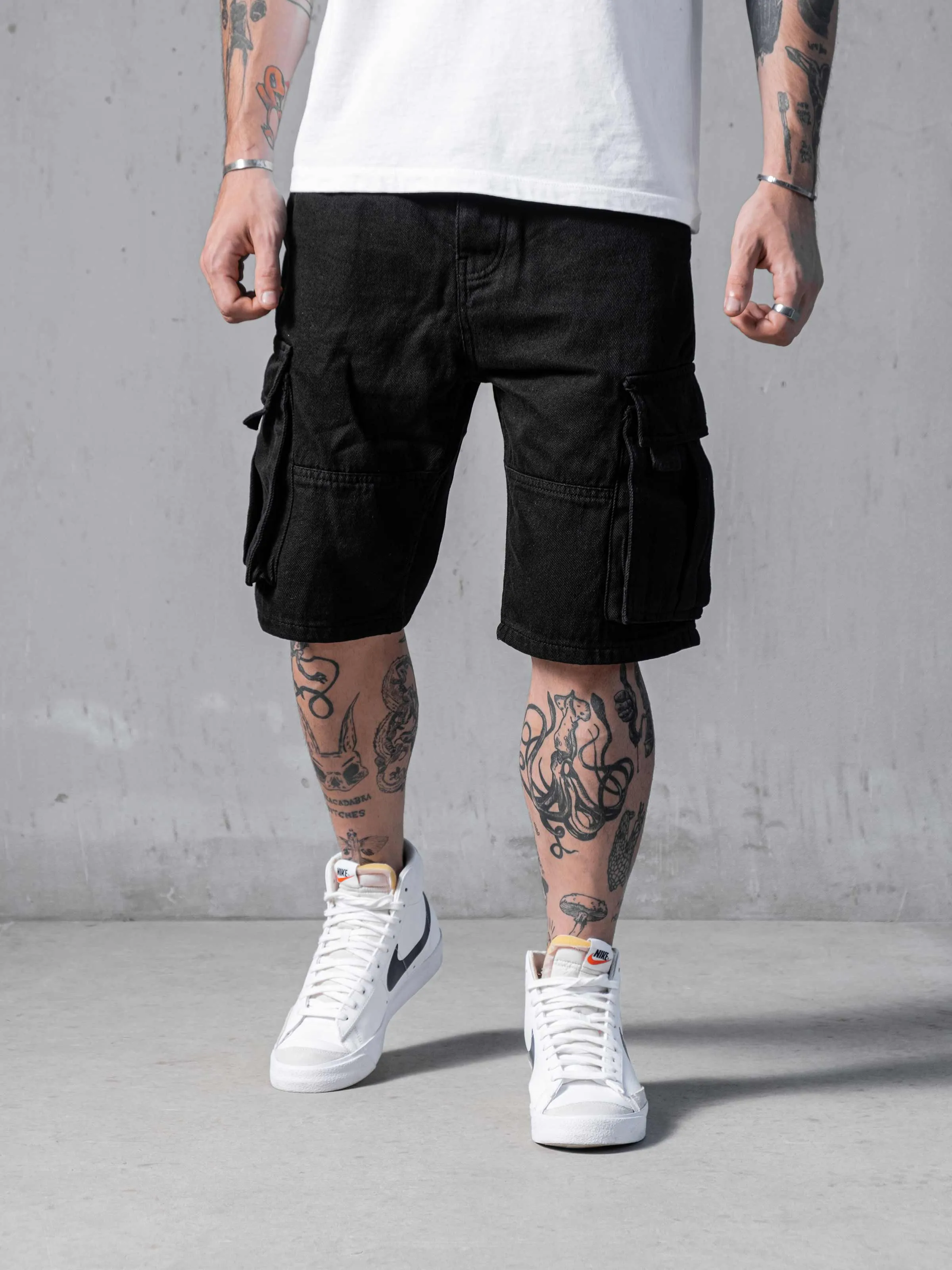 Black Cargo Shorts  II