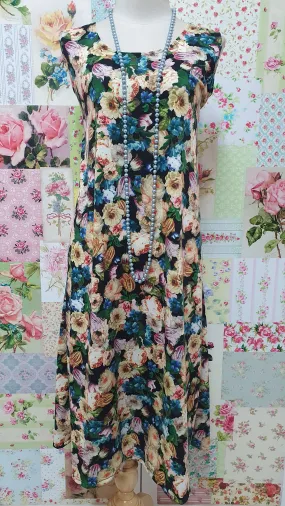 Black Floral Dress GD0207