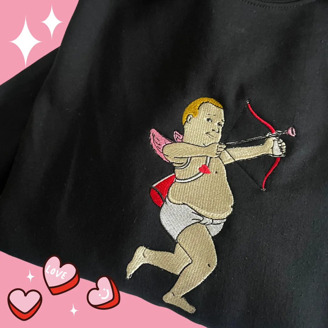 Bobby Hill Cupid Embroidered Crewneck Sweatshirt