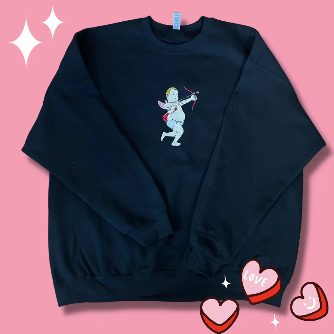 Bobby Hill Cupid Embroidered Crewneck Sweatshirt