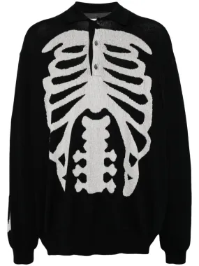 Bone Polo Collar Sweatshirts