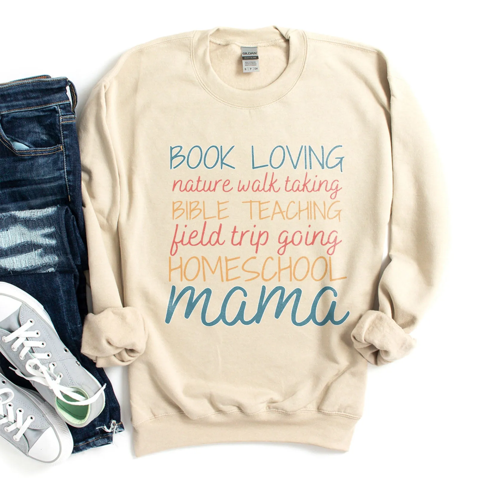 Book Loving Homeschool Mama Sweatshirt