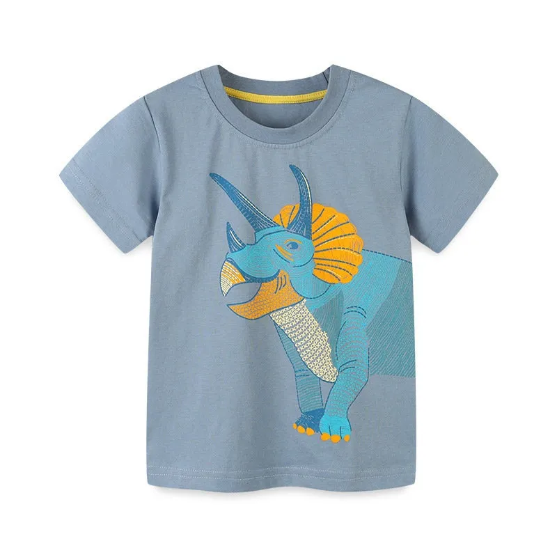 Boys Cotton T-shirts Summer Tees & Tops for Baby Boys Dino, Helicopter | Toddler Boy Shirt kid Clothing Gift for Boys Pack of 3