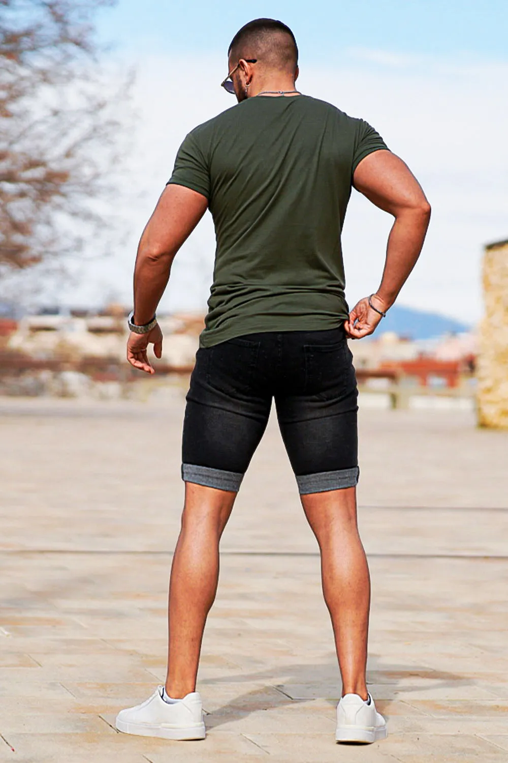 Buy $80 Free Shipping The Perfect Pair of Denim Shorts For Every Man-Black