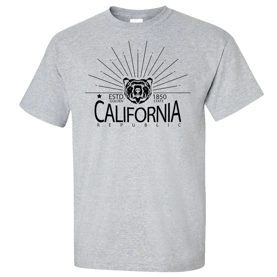 California Golden State Black Print Asst Colors T-shirt/tee