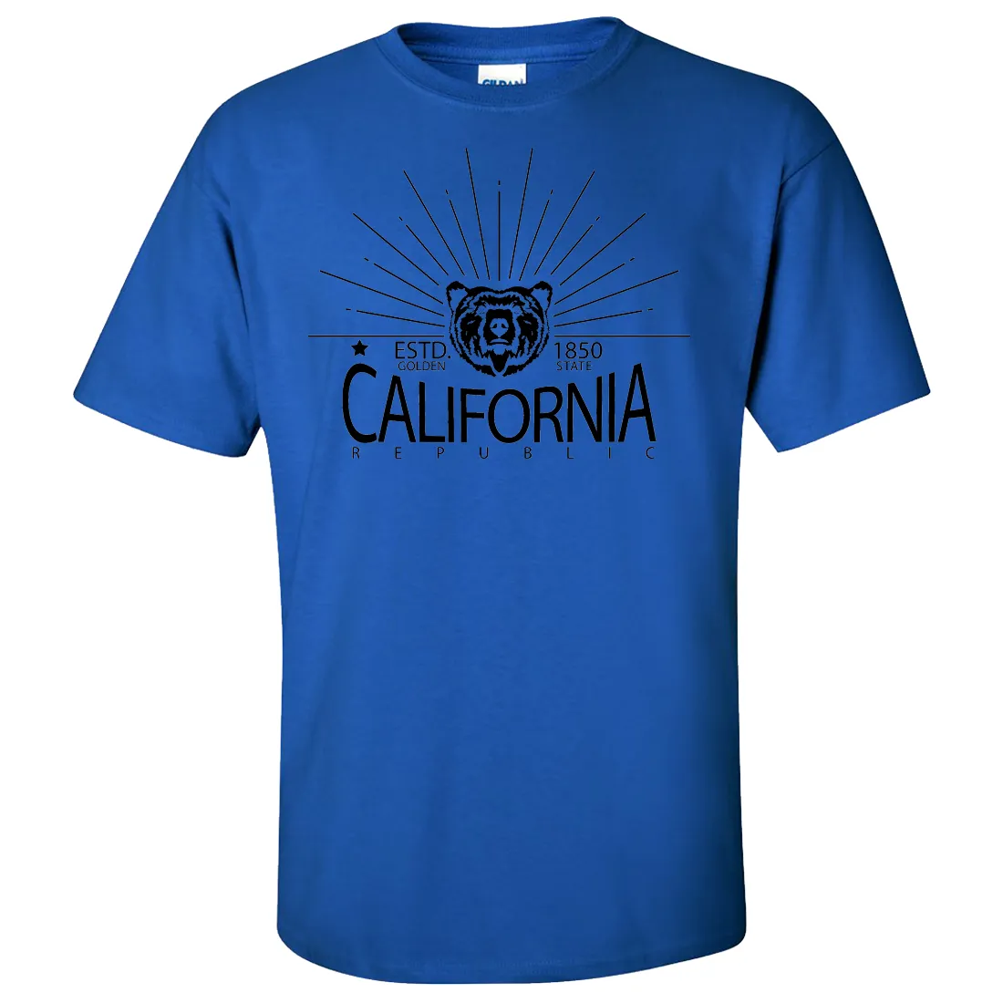 California Golden State Black Print Asst Colors T-shirt/tee