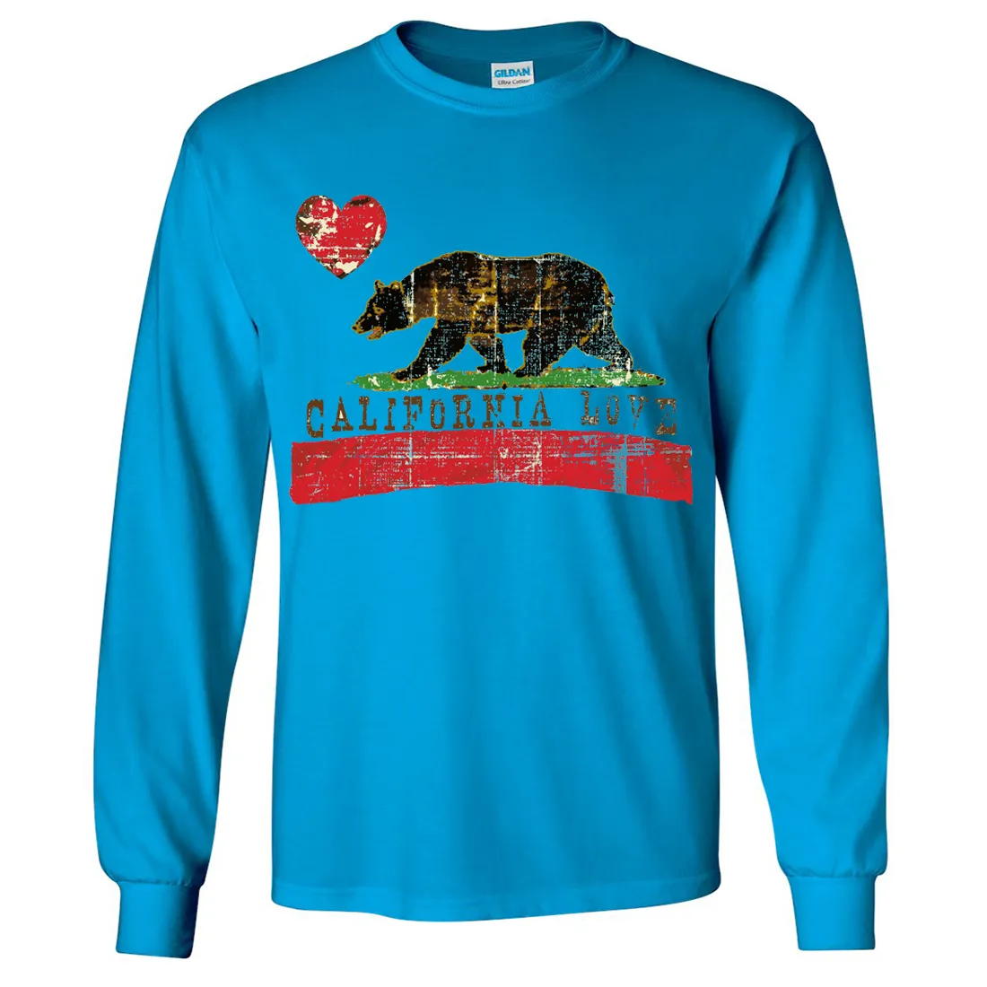 California Love Distressed Long Sleeve Shirt