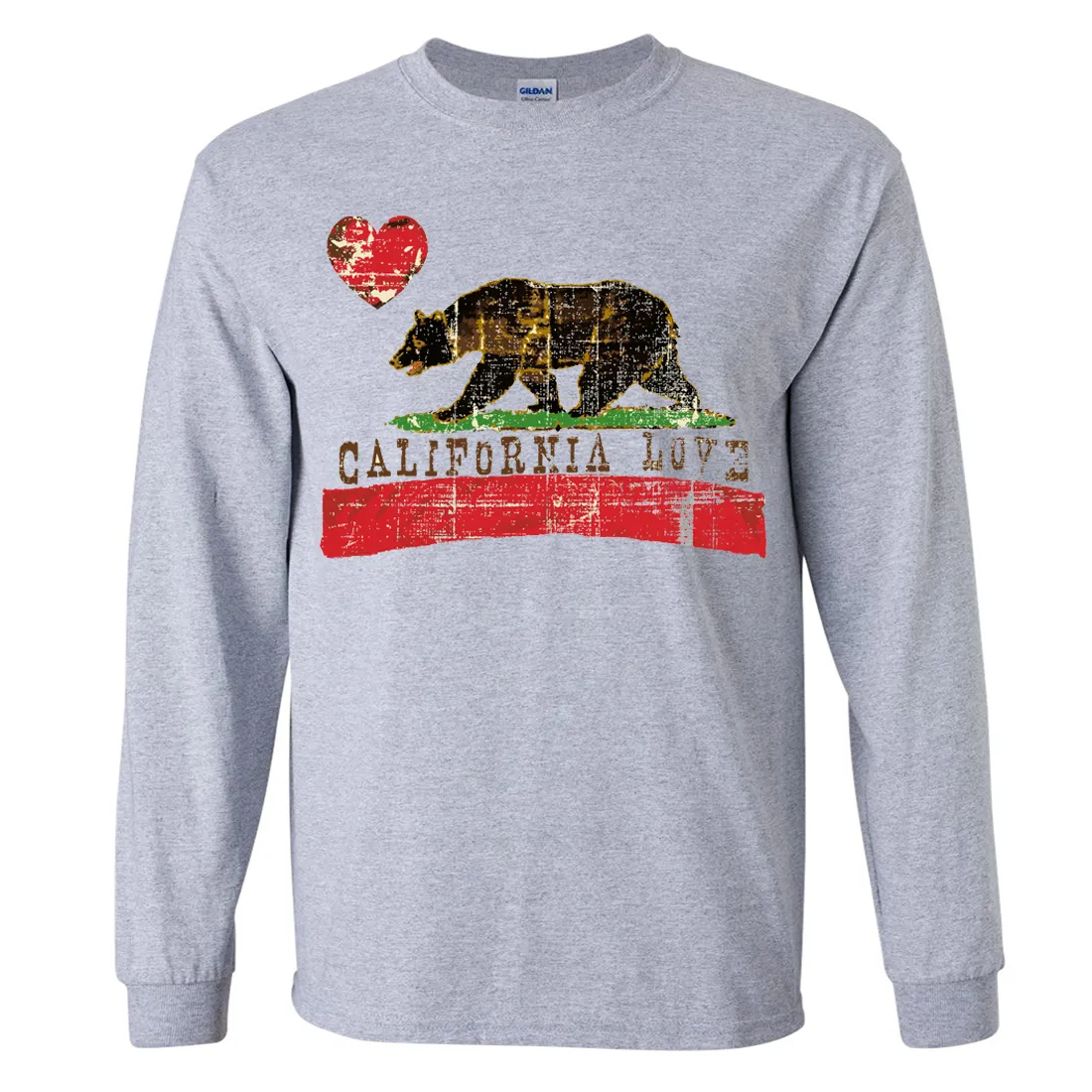 California Love Distressed Long Sleeve Shirt