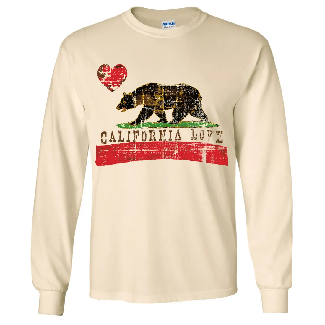 California Love Distressed Long Sleeve Shirt