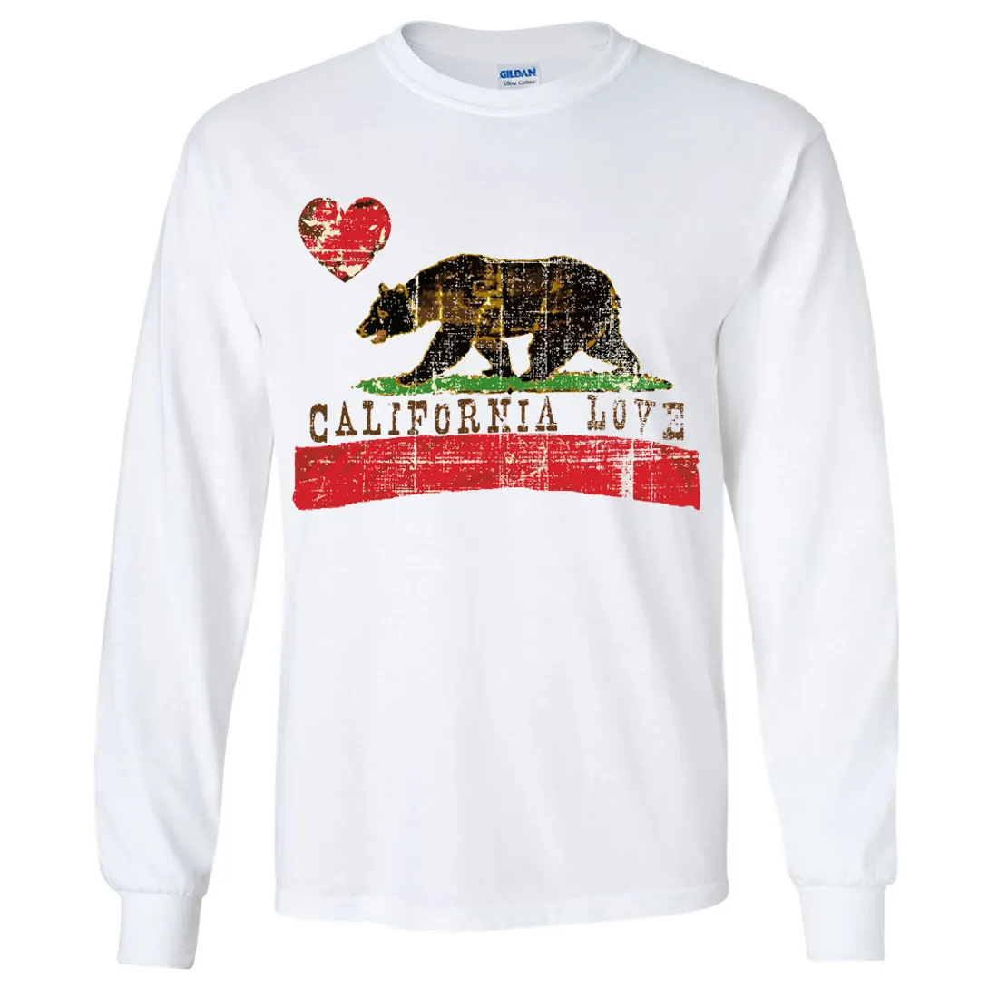 California Love Distressed Long Sleeve Shirt