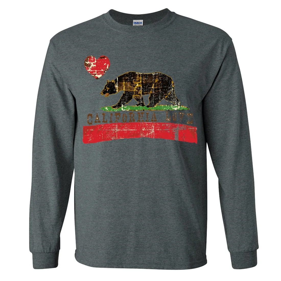 California Love Distressed Long Sleeve Shirt