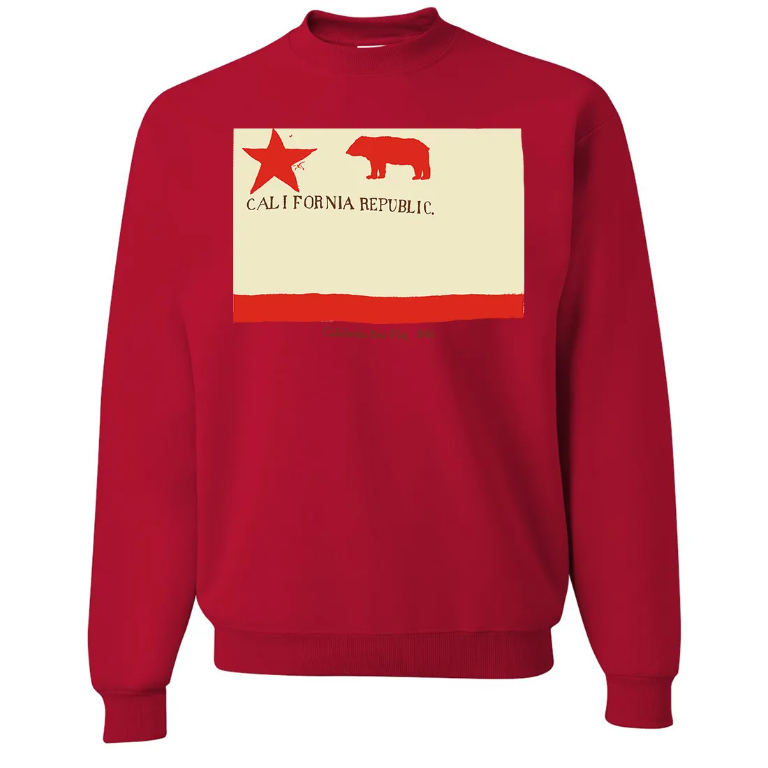 California Republic Bear Flag 1846 Crewneck Sweatshirt