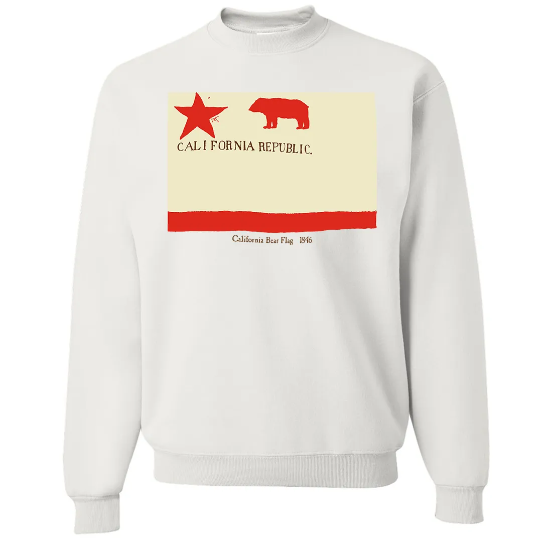 California Republic Bear Flag 1846 Crewneck Sweatshirt