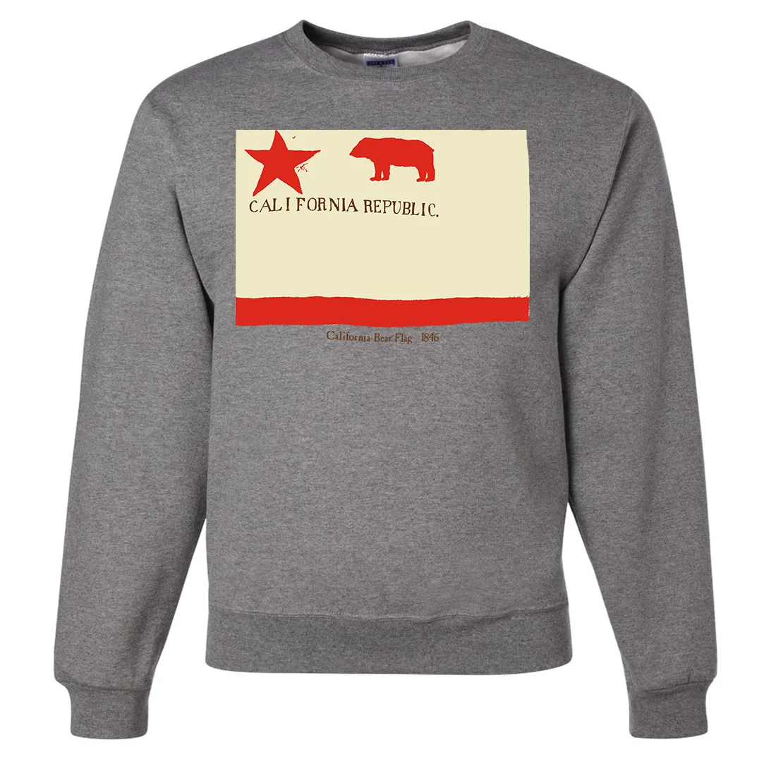 California Republic Bear Flag 1846 Crewneck Sweatshirt