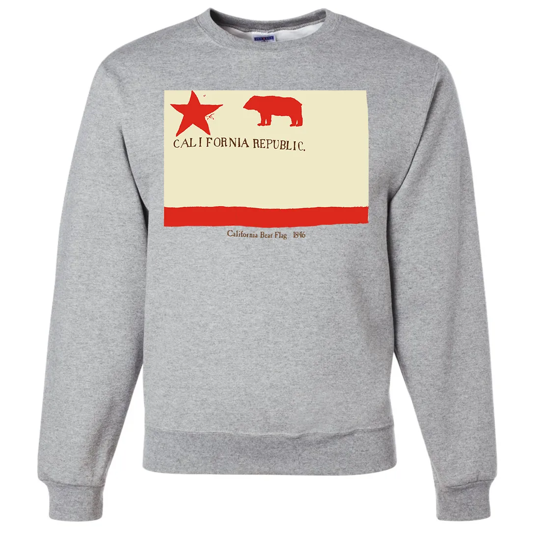 California Republic Bear Flag 1846 Crewneck Sweatshirt