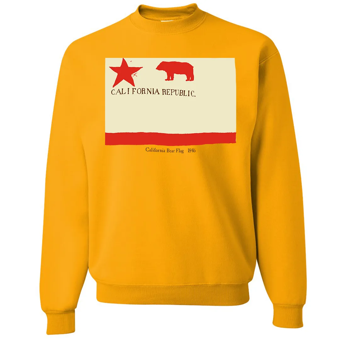 California Republic Bear Flag 1846 Crewneck Sweatshirt