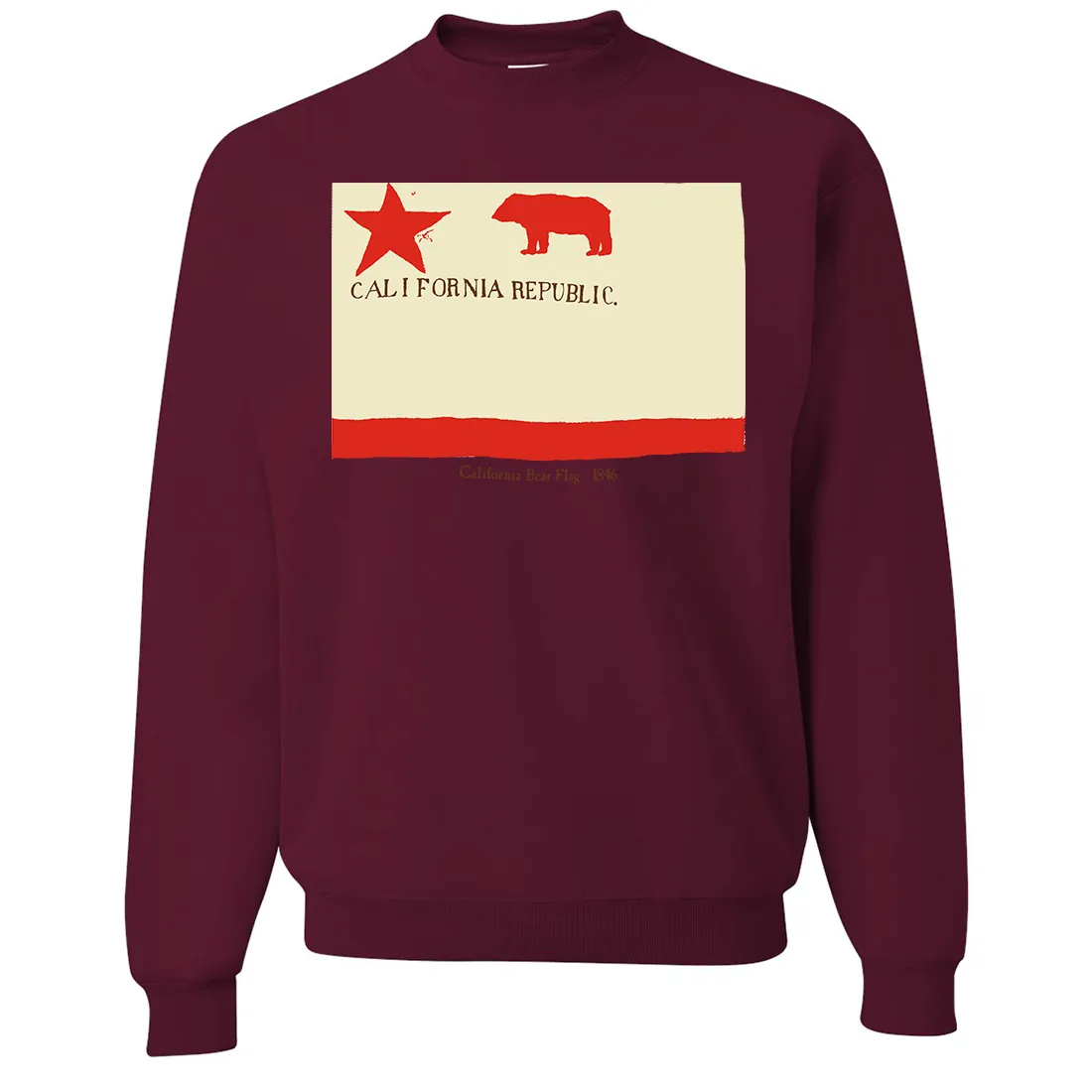 California Republic Bear Flag 1846 Crewneck Sweatshirt