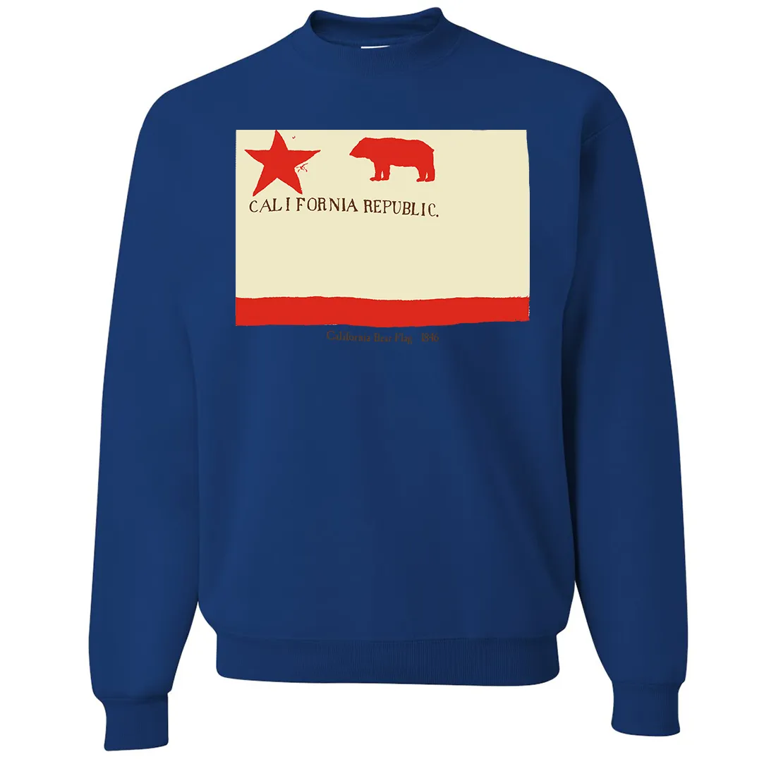 California Republic Bear Flag 1846 Crewneck Sweatshirt