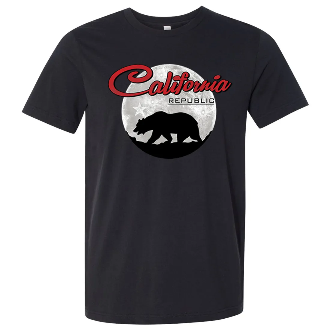 California Republic Full Moon Bear Asst Colors Mens Lightweight Fitted T-Shirt/tee