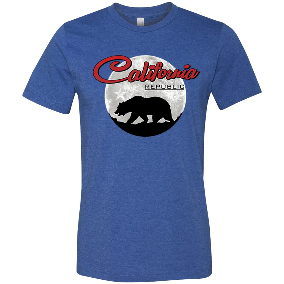 California Republic Full Moon Bear Asst Colors Mens Lightweight Fitted T-Shirt/tee