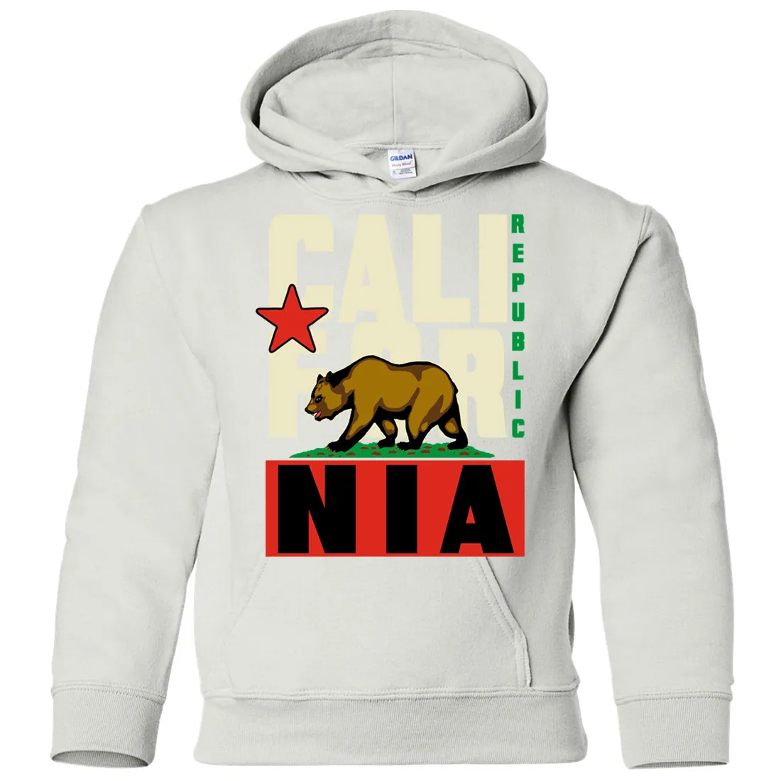 California Republic Original Retro Bold Youth Sweatshirt Hoodie