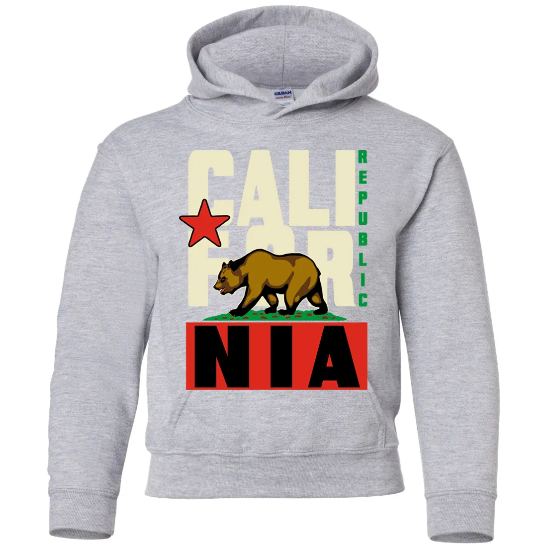 California Republic Original Retro Bold Youth Sweatshirt Hoodie