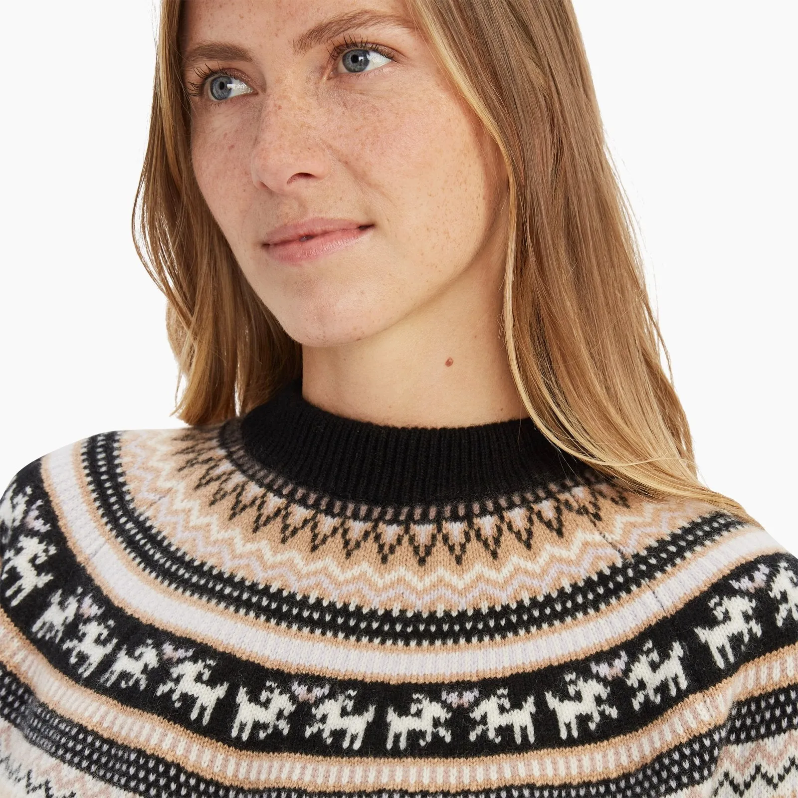 Cashmere Goat Fair Isle Crewneck Sweater