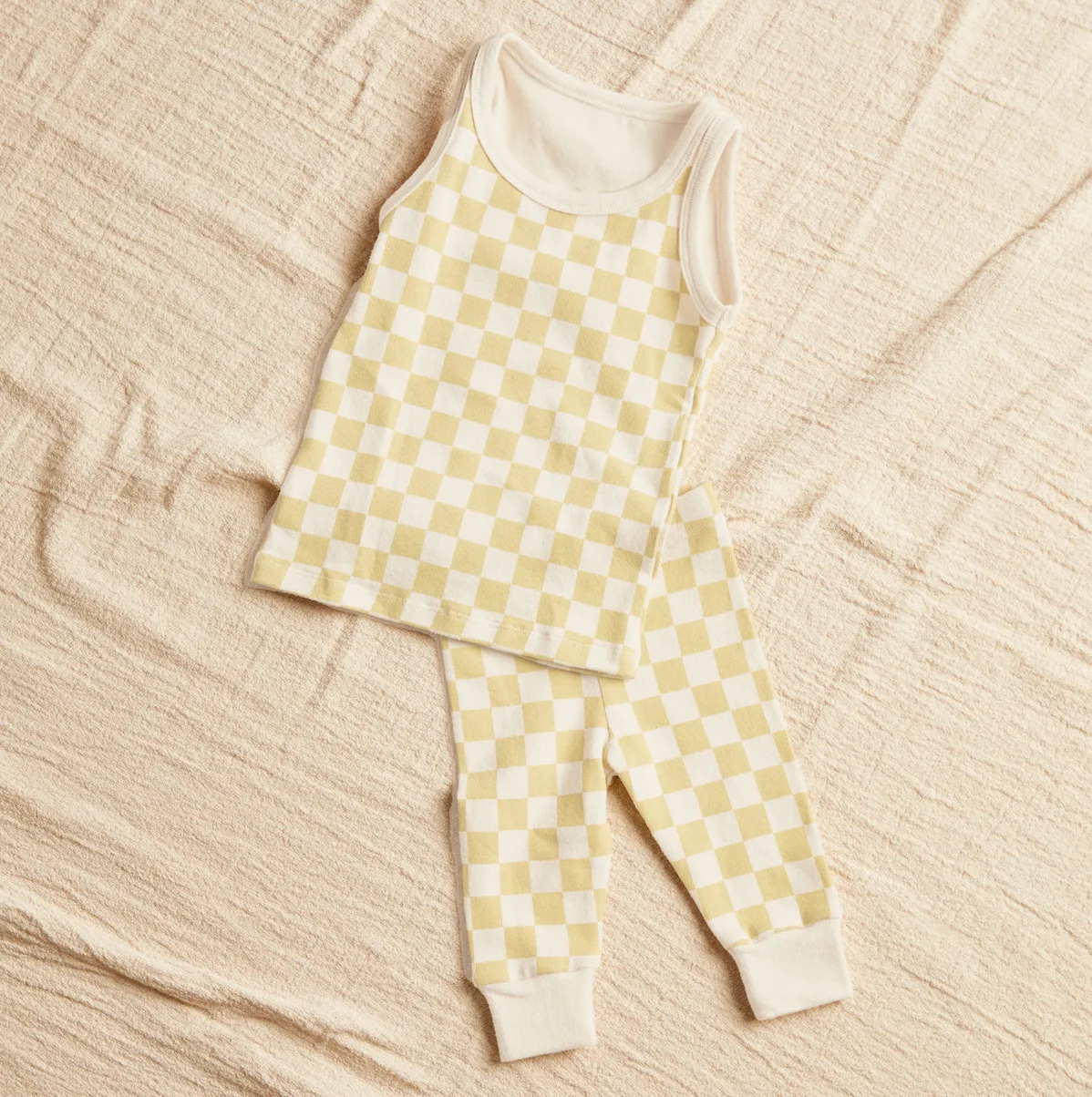 Checkerboard Vest - Ochre