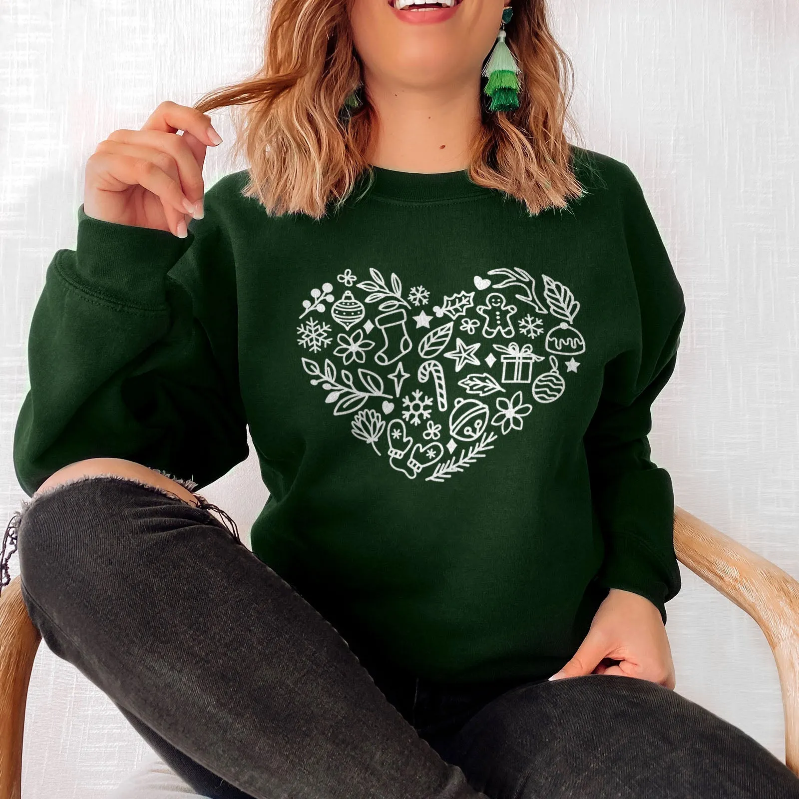 Christmas Heart Sweatshirt