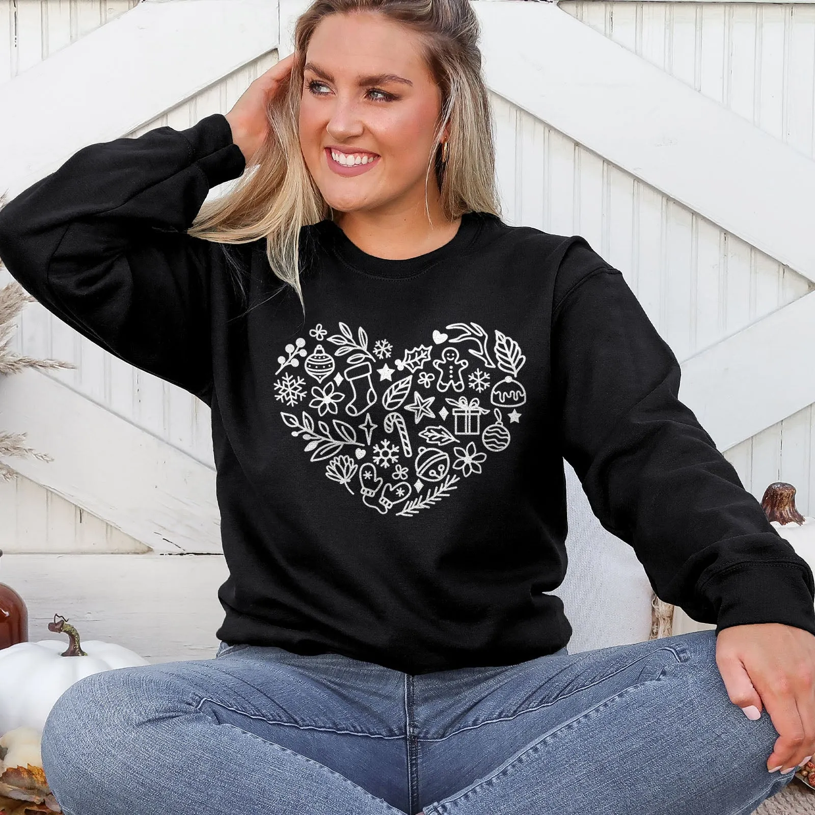 Christmas Heart Sweatshirt