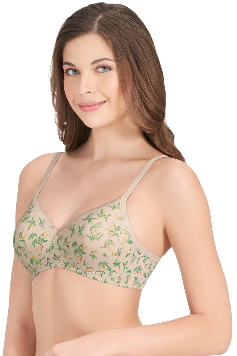 Cotton Casual Padded Non-wired Printed T-shirt Bra - Birds Of Para. Pr