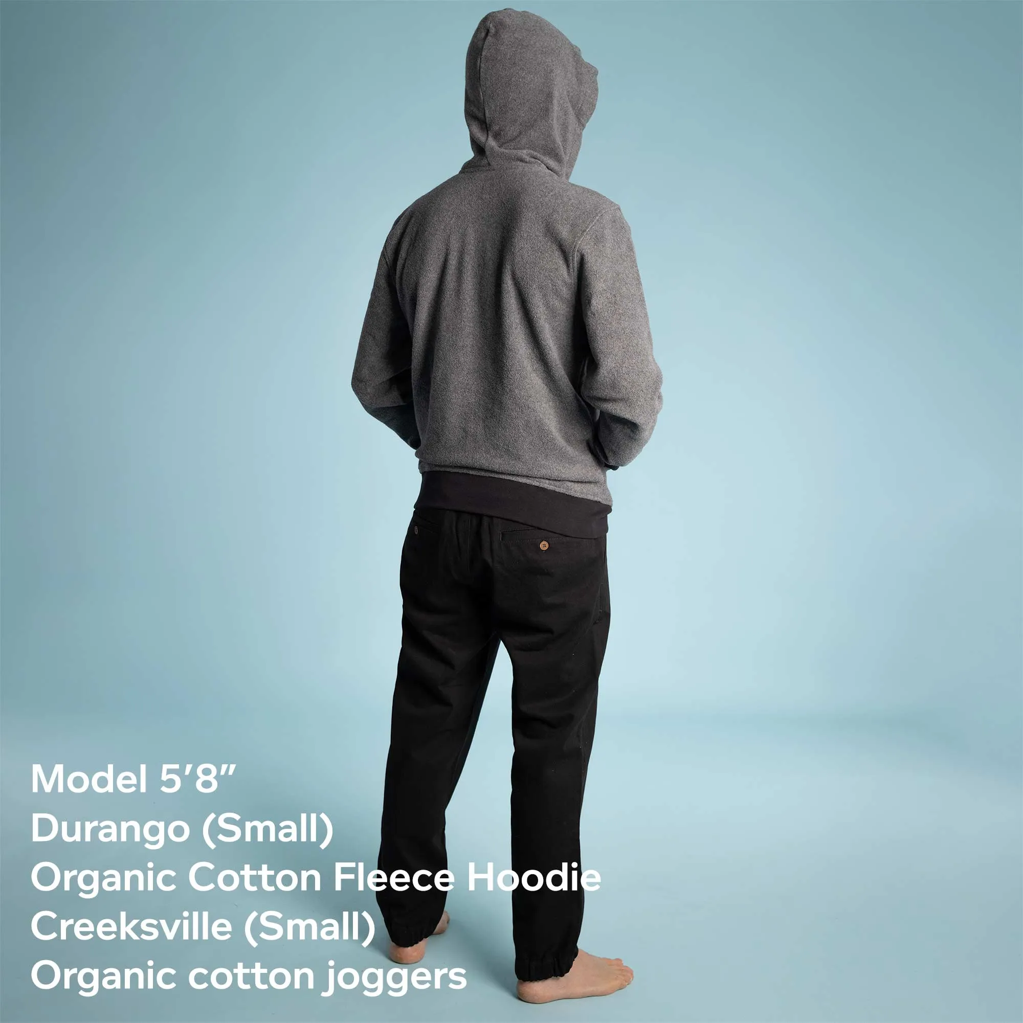 CREEKSVILLE 100% Organic Cotton Jogger Pants (Covered Organic Elastic Waistband; Unisex)