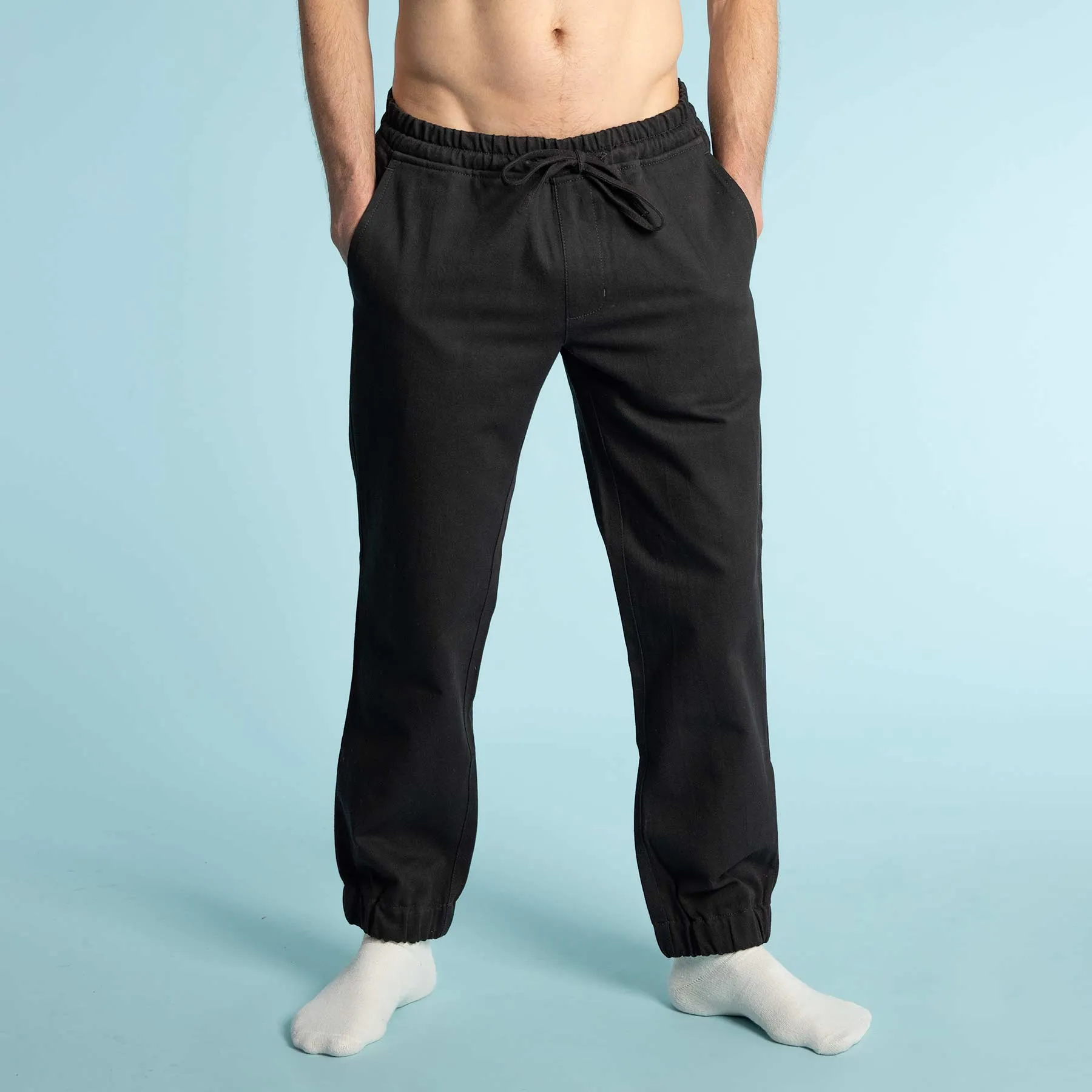 CREEKSVILLE 100% Organic Cotton Jogger Pants (Covered Organic Elastic Waistband; Unisex)