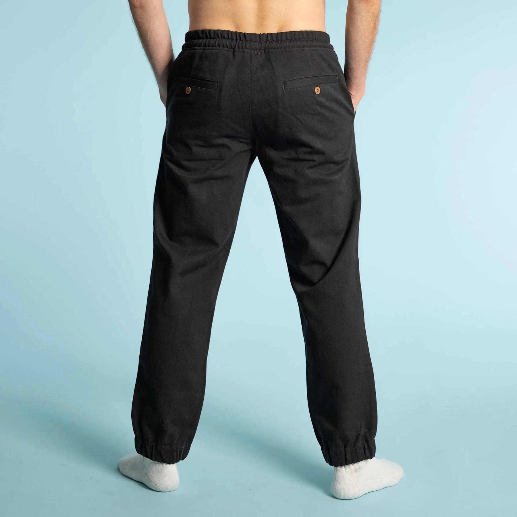 CREEKSVILLE 100% Organic Cotton Jogger Pants (Covered Organic Elastic Waistband; Unisex)