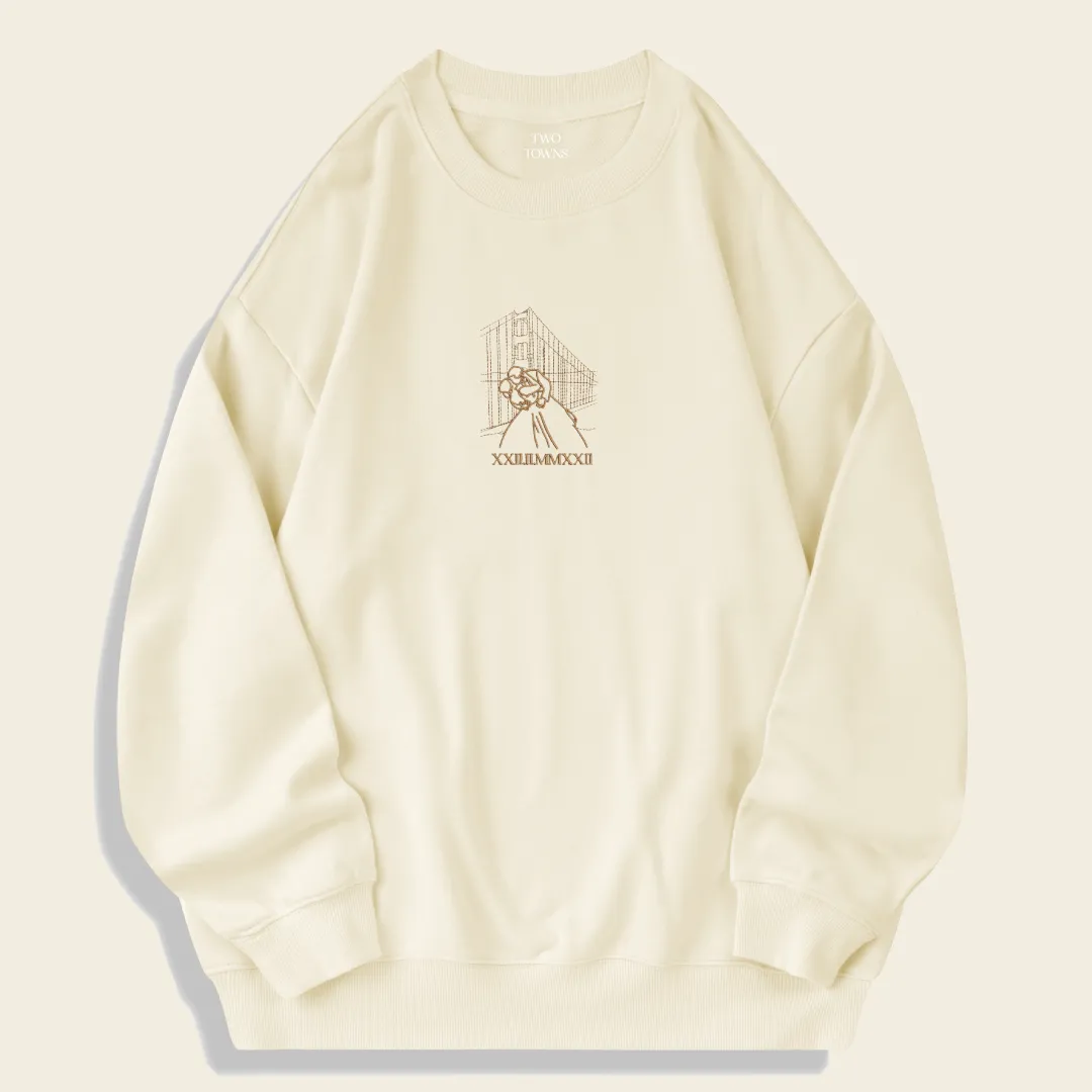 Customised Photo Outline Sweatshirt in Cream